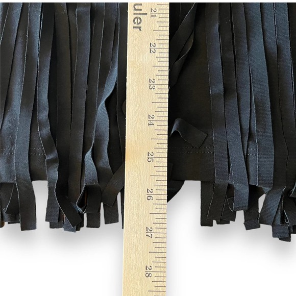 Black Layered Fringe Bodycon Dress - Picture 7 of 8